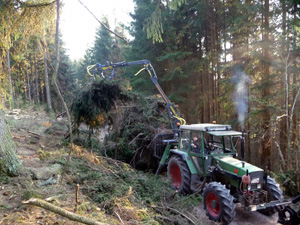 Trecker und Wagen